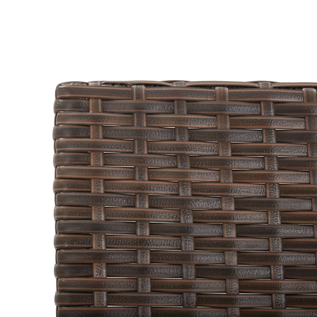 Garden bench with cushions, brown, 176cm, poly rattan