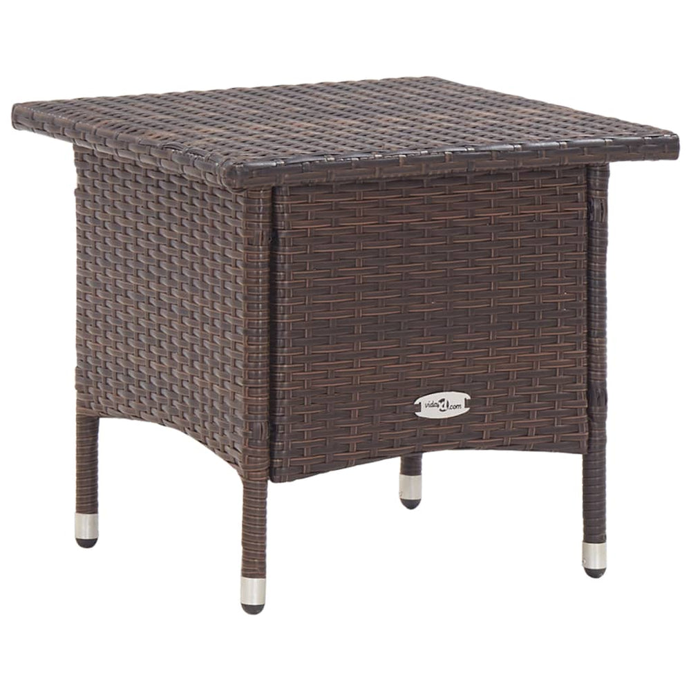 Tea table, brown, 50x50x47cm, polyrattan