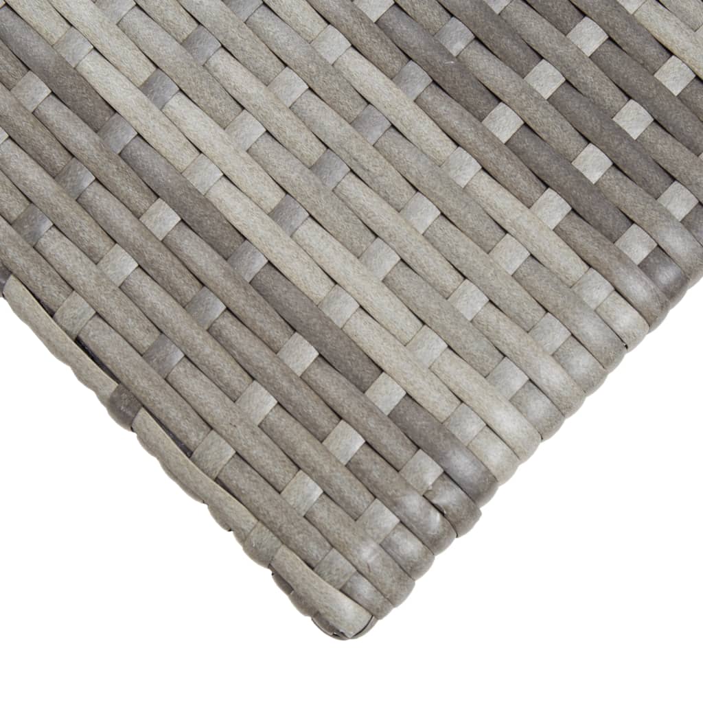 Tējas galdiņš, pelēks, 50x50x47cm, pīts (rotangpalma)
