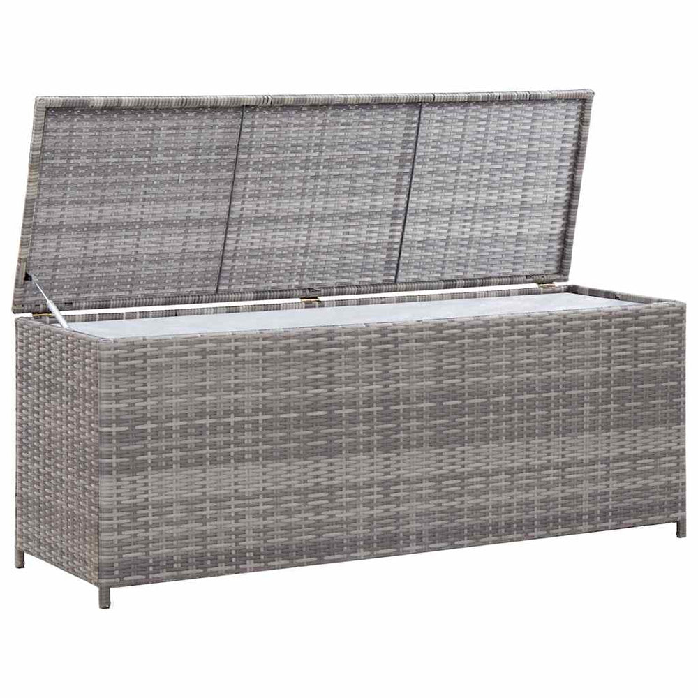 Garden storage box, grey, 150x50x60cm, polyrattan