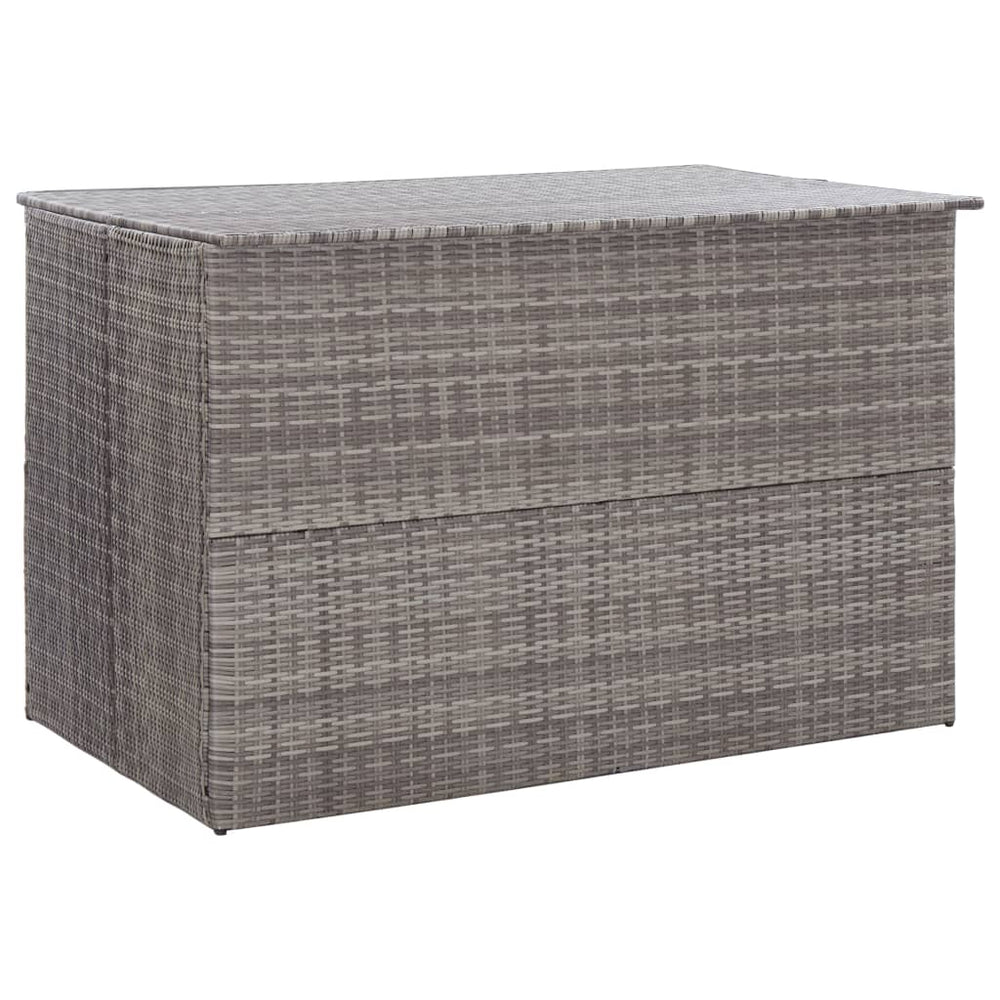 Garden storage box, grey, 150x100x100cm, poly rattan