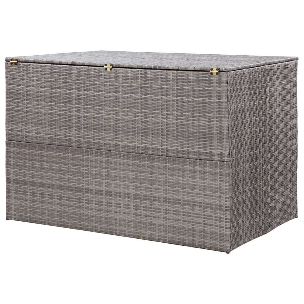 Garden storage box, grey, 150x100x100cm, poly rattan