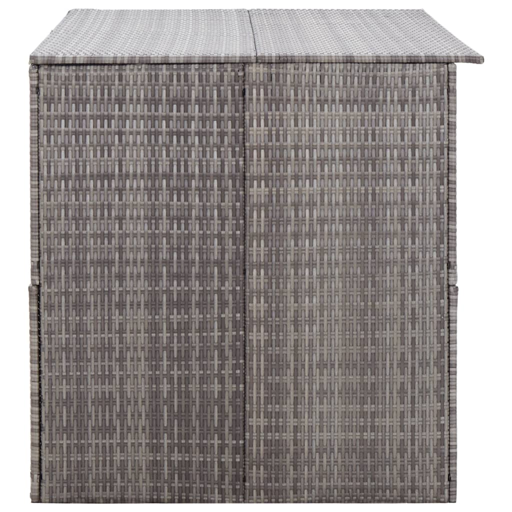 Garden storage box, grey, 150x100x100cm, poly rattan