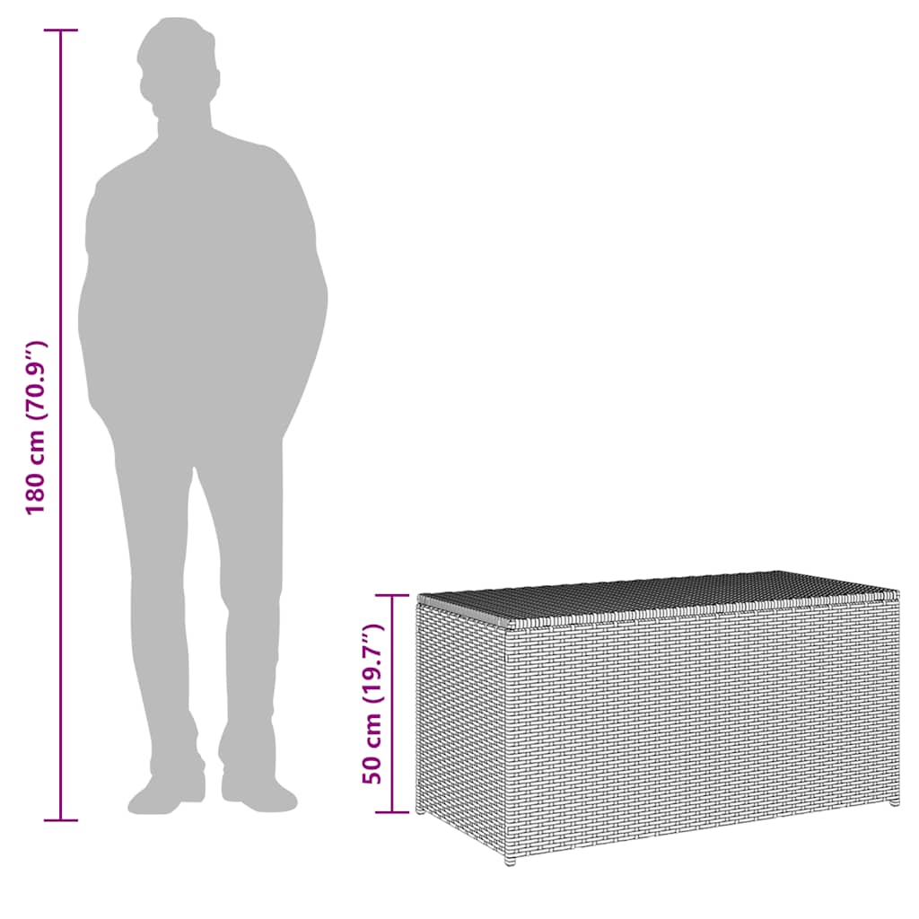 Lauko daiktadėžė MATEO, juoda, 100cm
