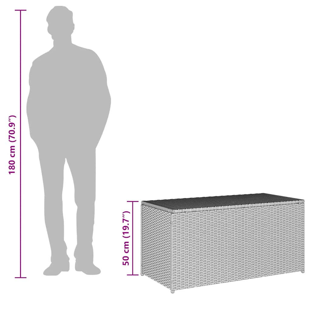 Lauko daiktadėžė MATEO, pilka, 100cm