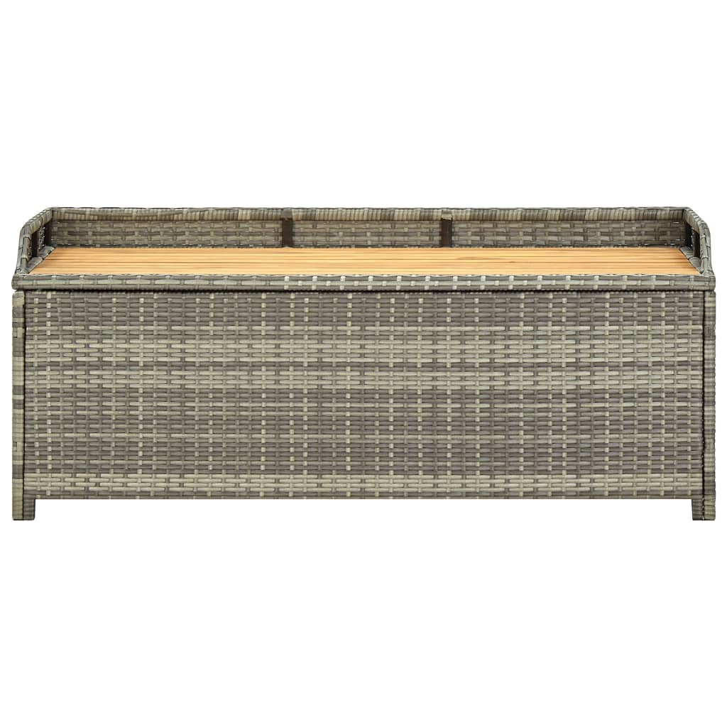 Dārza sols-glabāšanas kaste, pelēks, 120cm, polirotangs