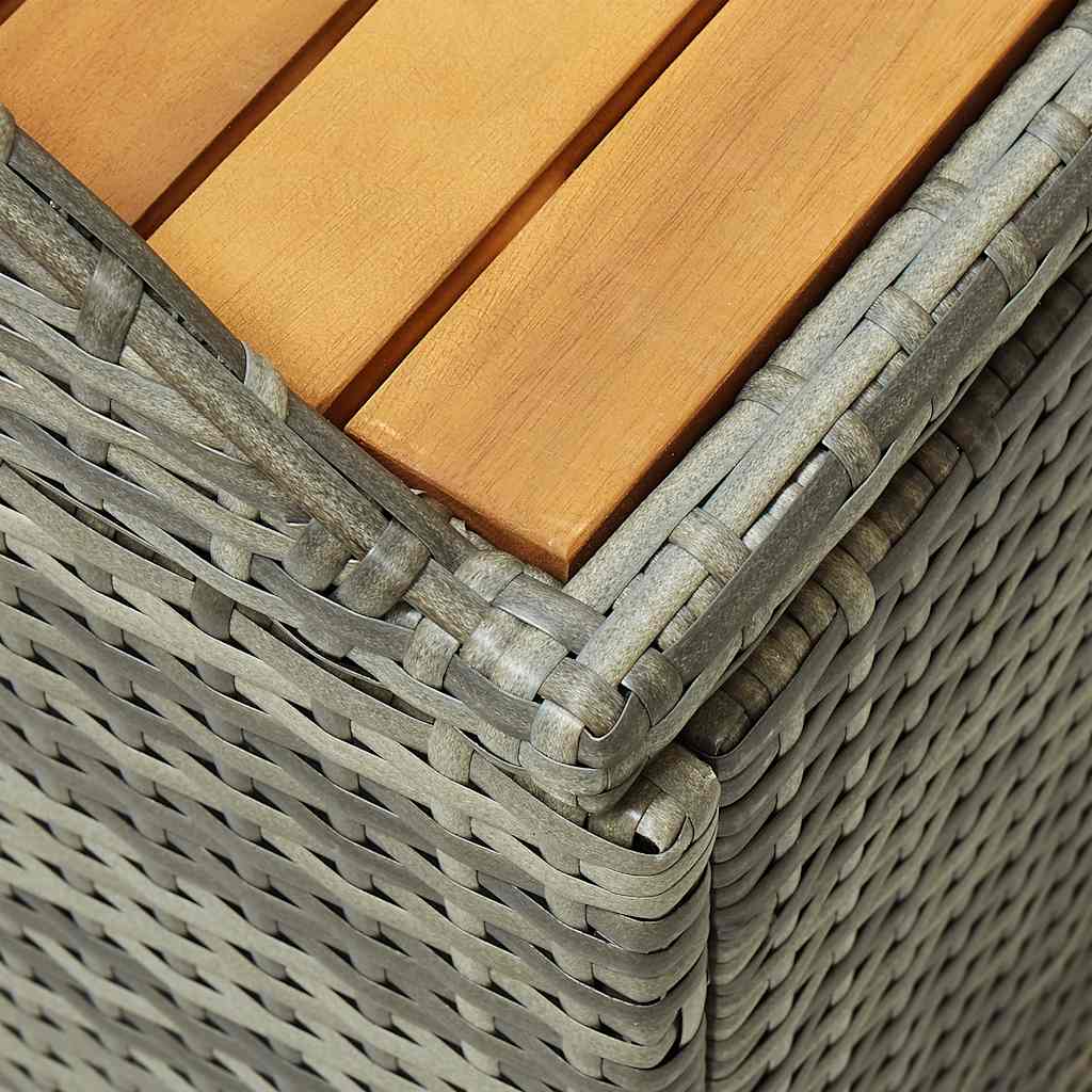 Dārza sols-glabāšanas kaste, pelēks, 120cm, polirotangs
