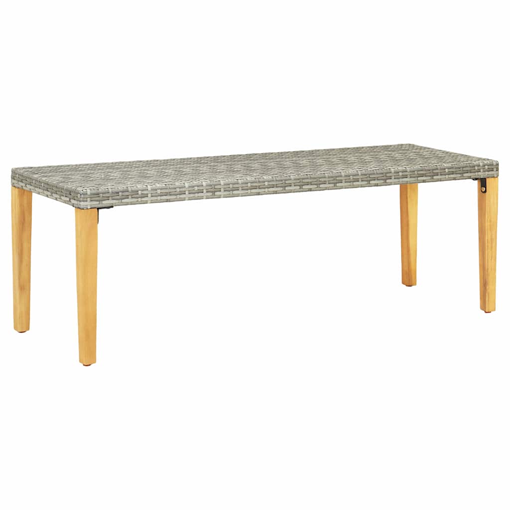 Sodo suoliukas, pilkos spalvos, 80cm, poliratanas