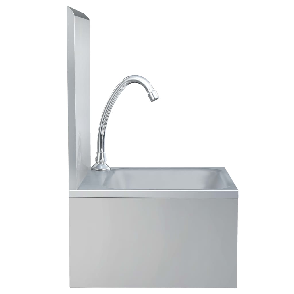 Washbasin with mixer tap and soap dispenser