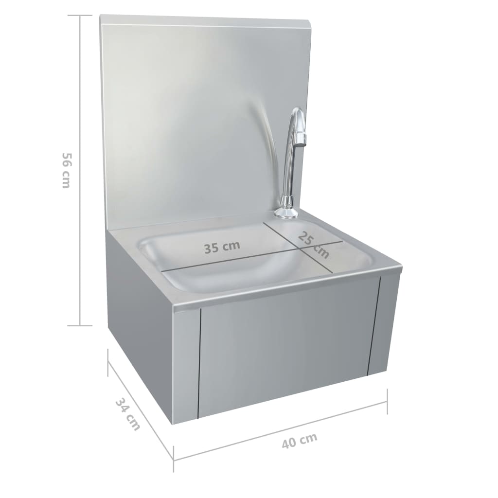 Washbasin with mixer tap and soap dispenser