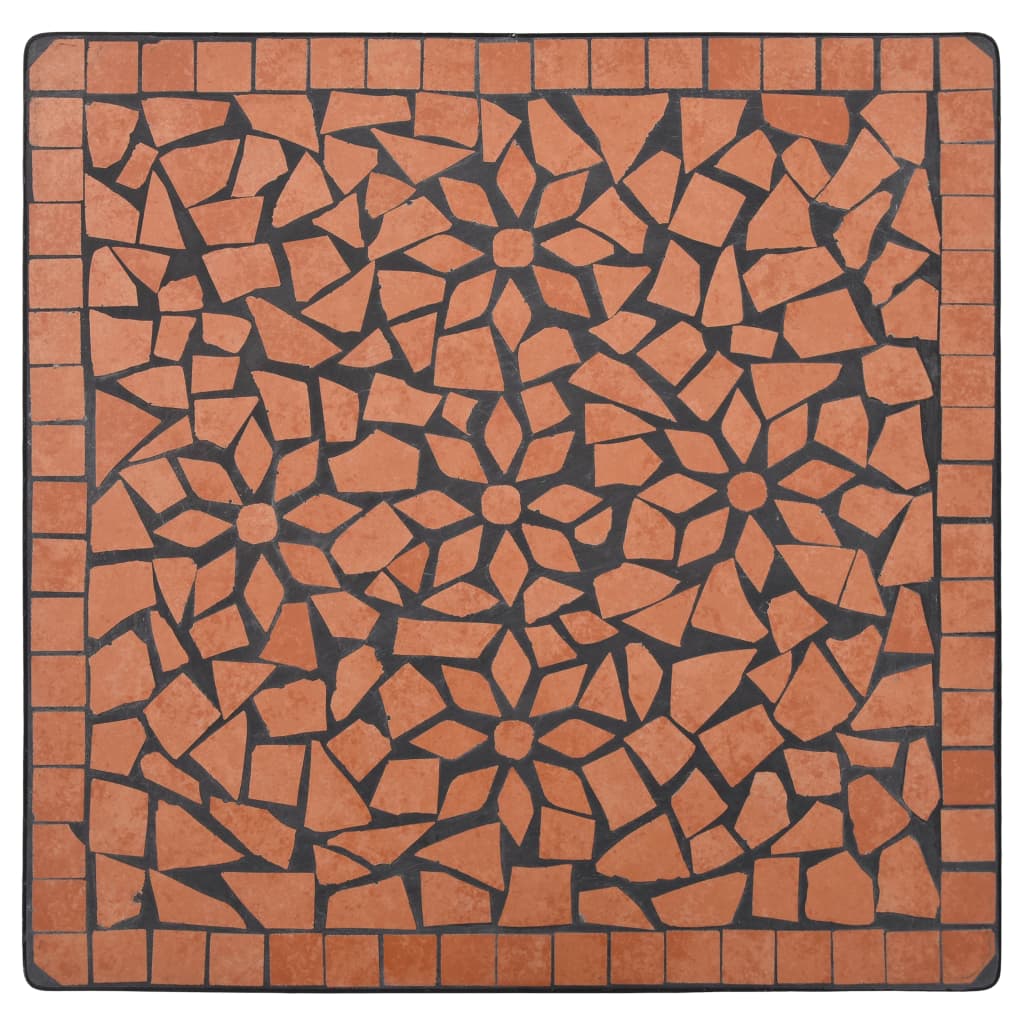 Mozaikinis bistro staliukas, terakotos, 60cm, keramika