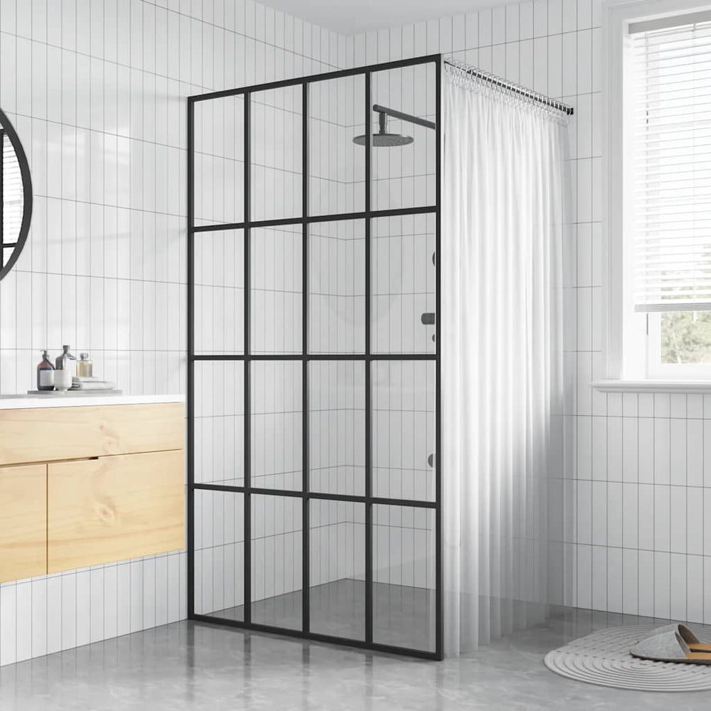 Shower screen, 80x195cm, tempered glass, clear