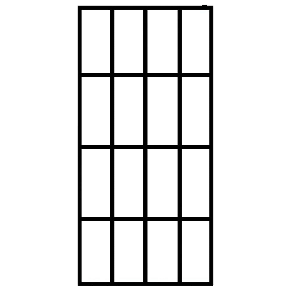 Shower screen, 140x195cm, tempered glass, matt