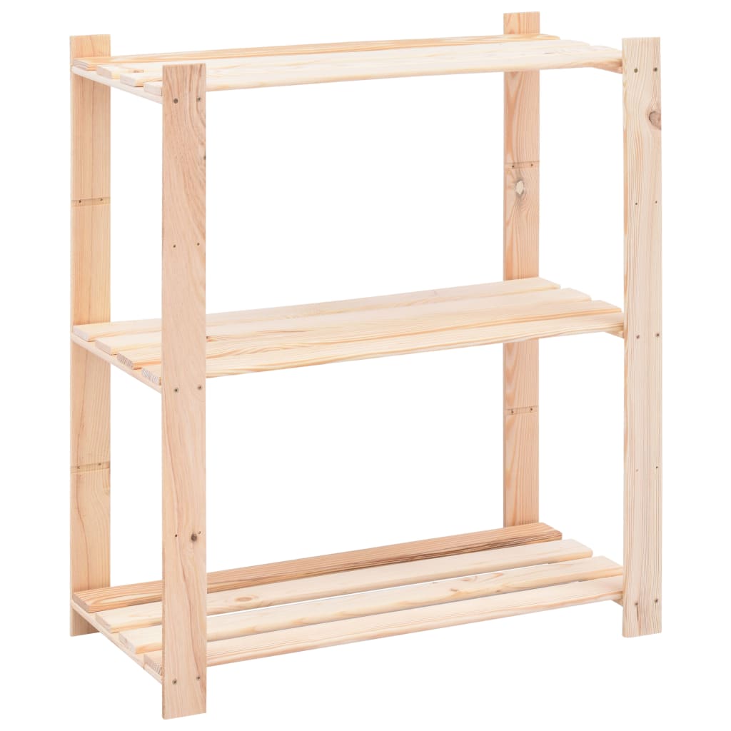 Plaukts mantām, 3 līmeņu, 80x38x90cm, priedes masīvkoks, 150kg