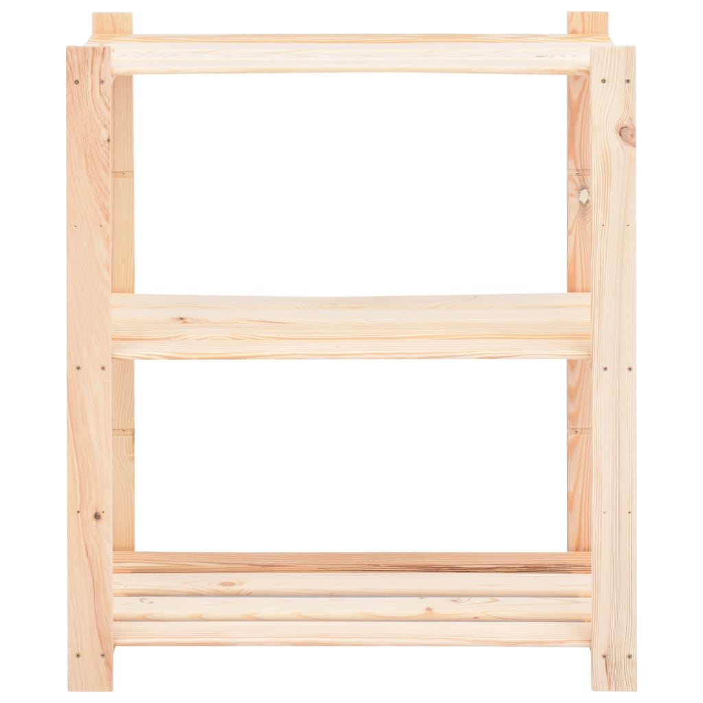 Plaukts mantām, 3 līmeņu, 80x38x90cm, priedes masīvkoks, 150kg