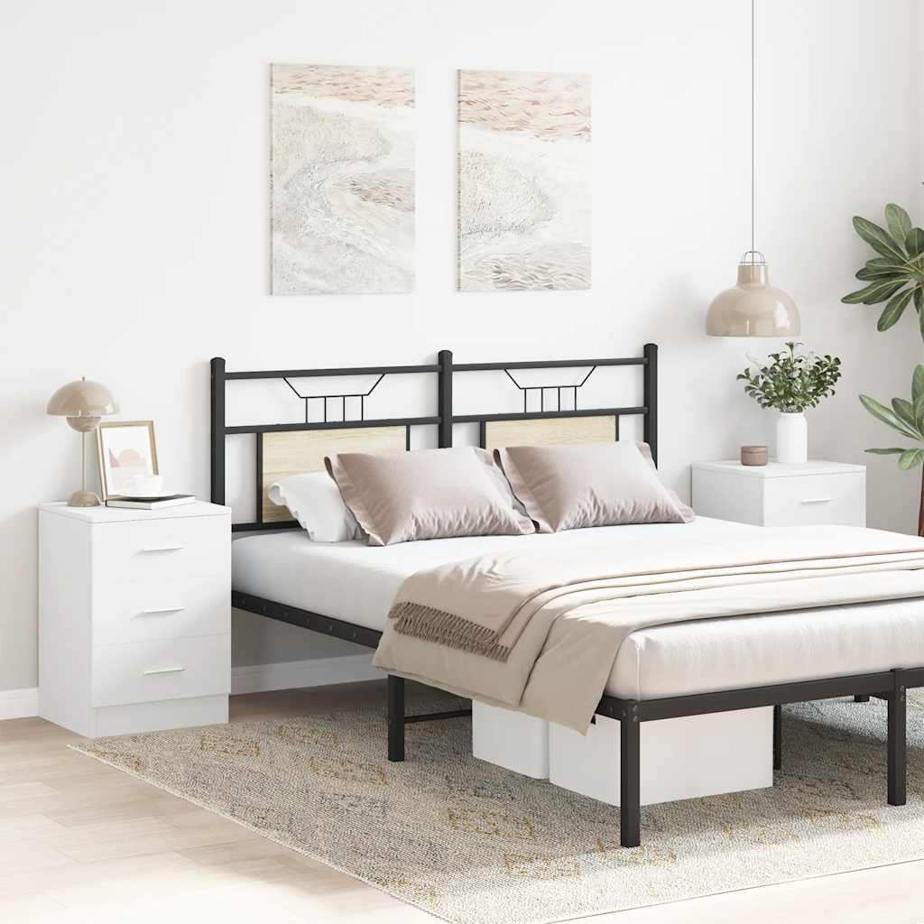 Nightstands, 2 pcs., white, 38x35x56cm, engineered wood