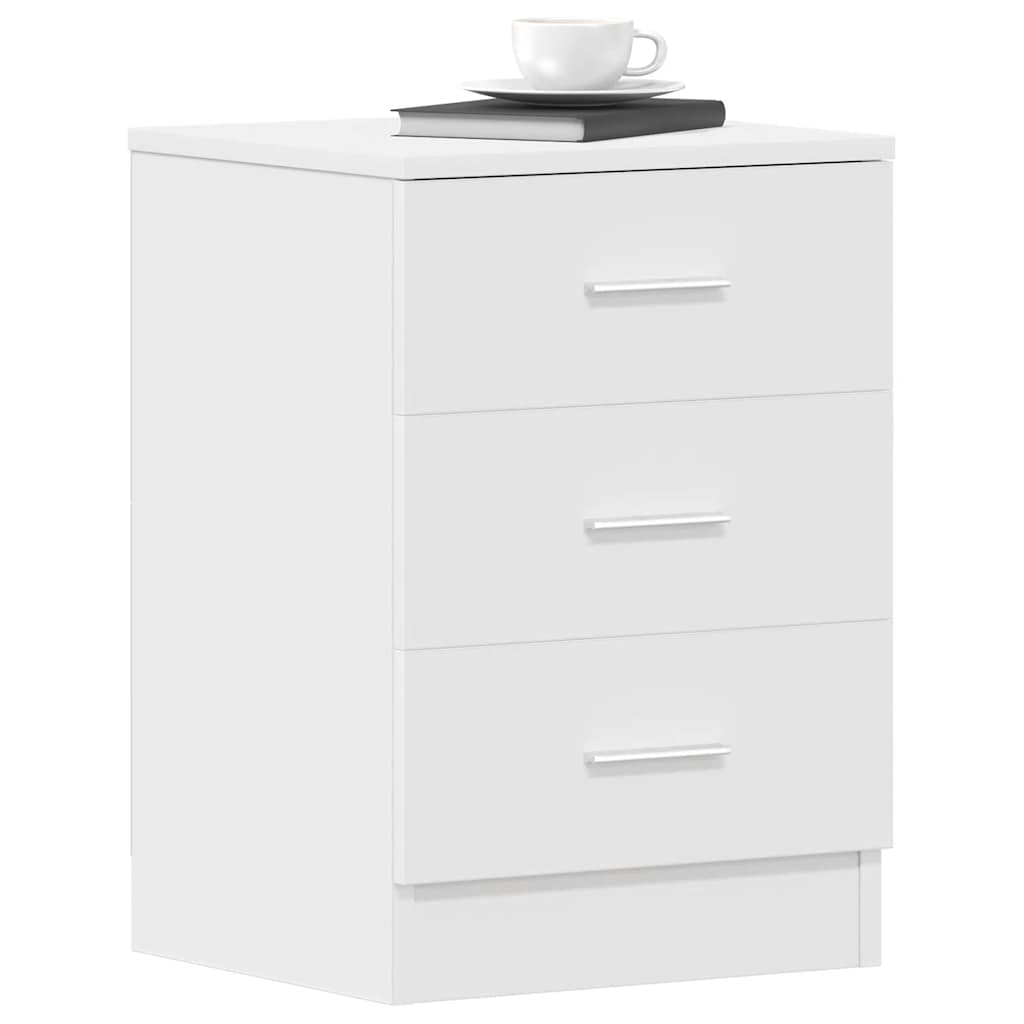 Nightstands, 2 pcs., white, 38x35x56cm, engineered wood
