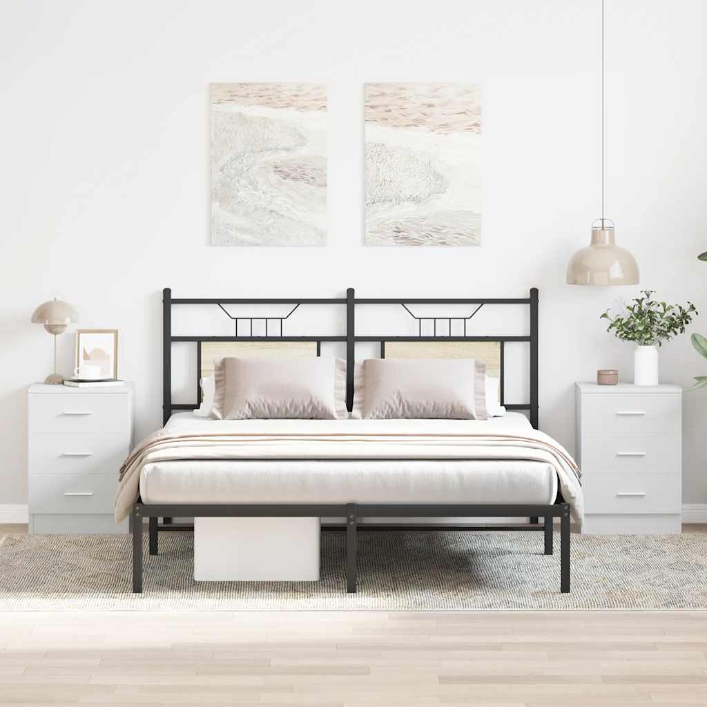 Nightstands, 2 pcs., white, 38x35x56cm, engineered wood