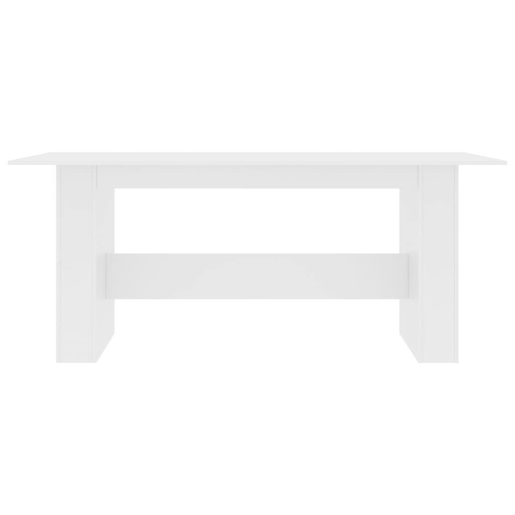 Dining table, white, 180x90x76cm, engineered wood