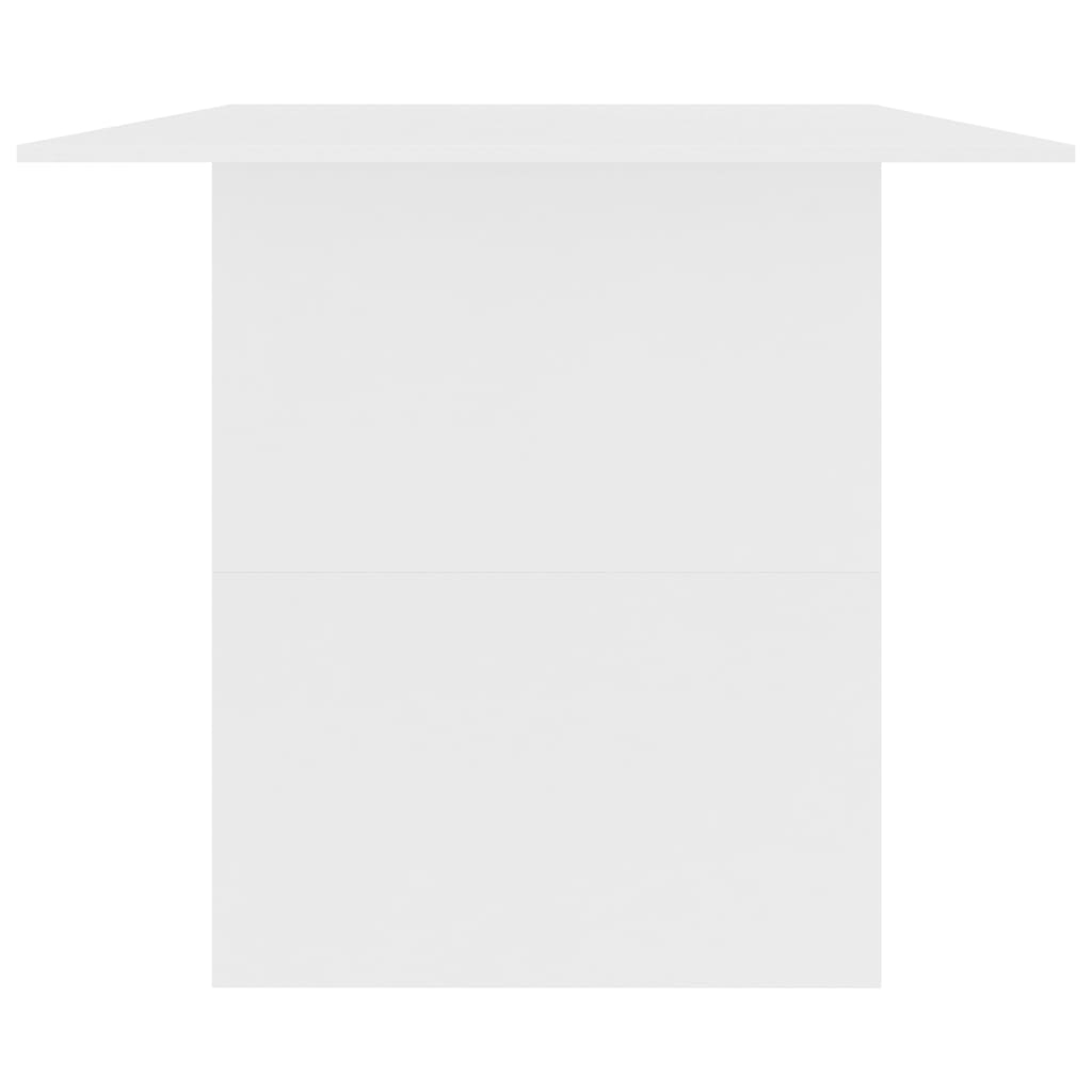 Dining table, white, 180x90x76cm, engineered wood