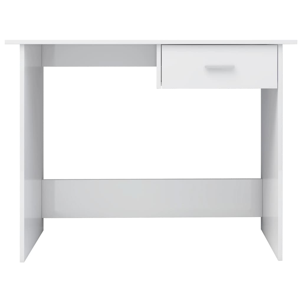 Desk, white, 100x50x76cm, engineered wood