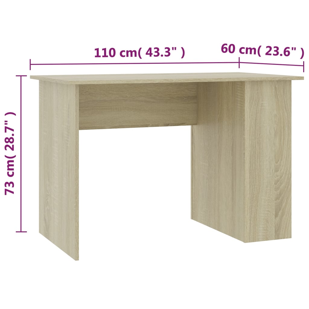 Desk, Sonoma oak, 110x60x73cm, MDF