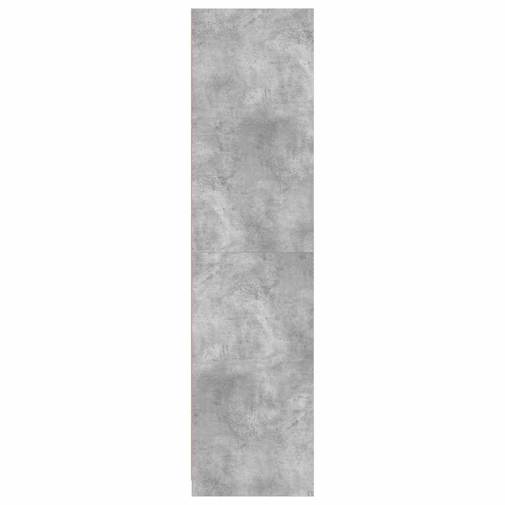 Drabužių spinta, betono pilka, 100x50x200cm, apdirbta mediena