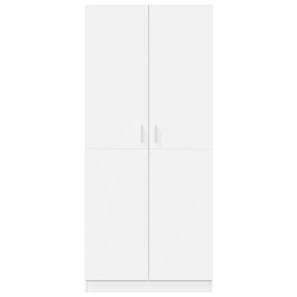 Wardrobe, white, 80x52x180cm, engineered wood