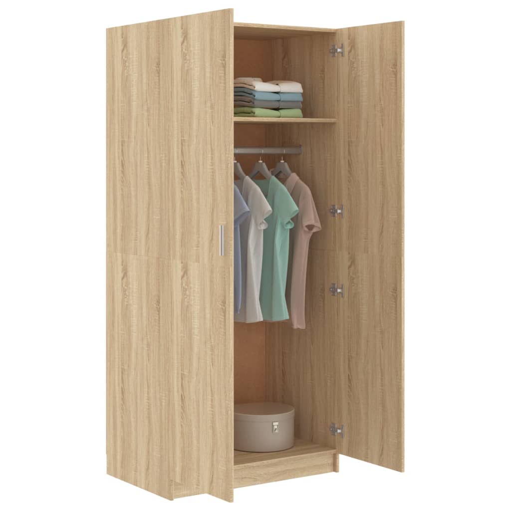 Wardrobe, Sonoma oak, 80x52x180cm, engineered wood