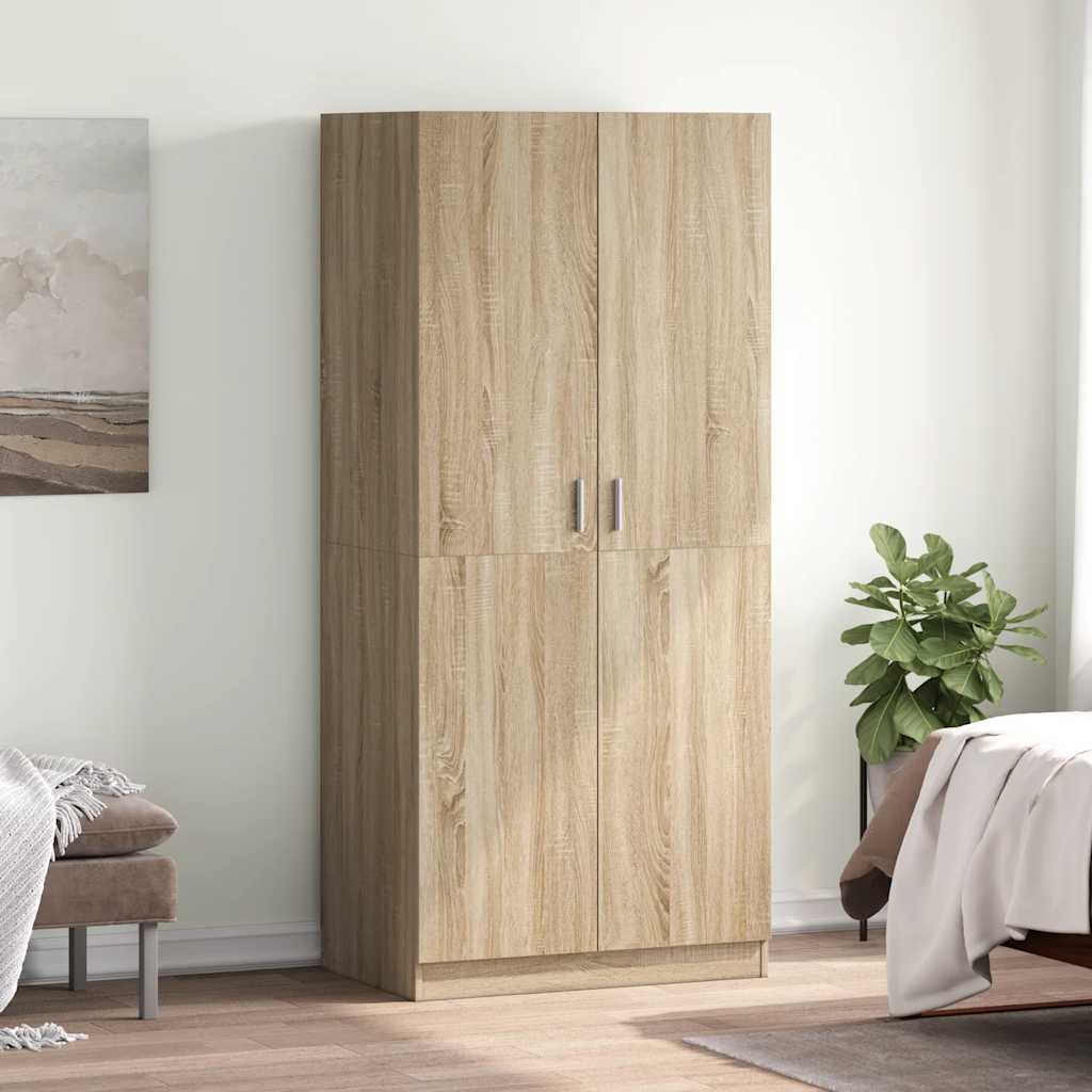 Wardrobe, Sonoma oak, 80x52x180cm, engineered wood