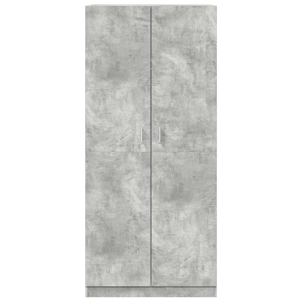 Drabužių spinta, betono pilka, 90x52x200cm, apdirbta mediena