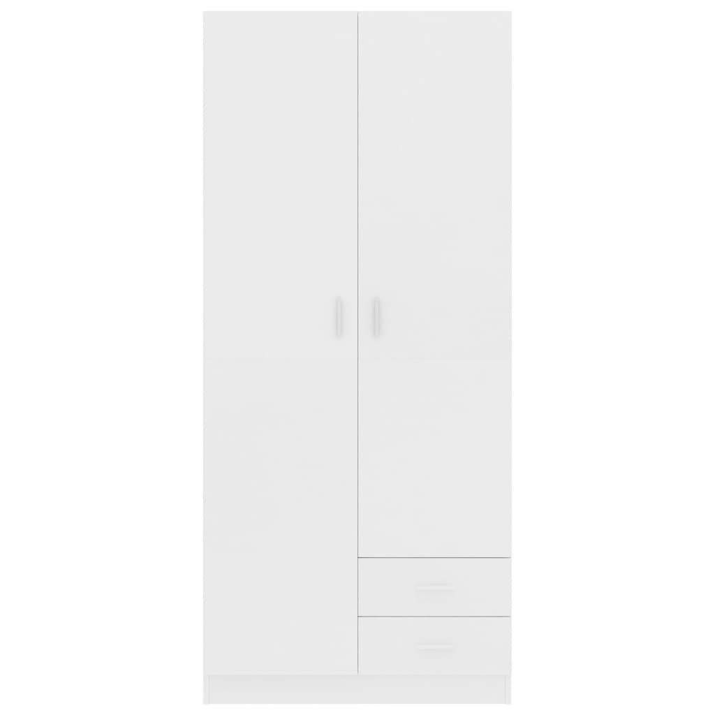 Drabužių spinta, baltos spalvos, 80x52x180cm, apdirbta mediena