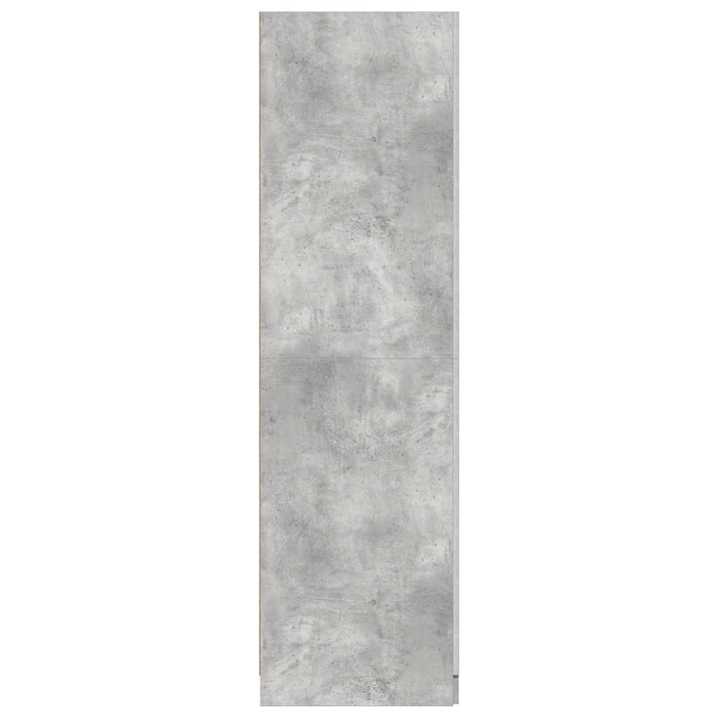 Drabužių spinta, betono pilka, 80x52x180cm, apdirbta mediena