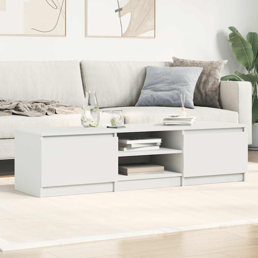 TV cabinet, white, 140x40x35.5cm, engineered wood