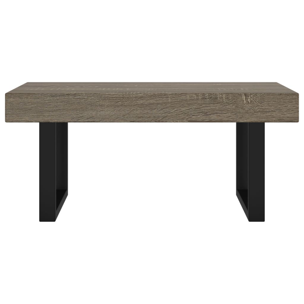 Coffee table, grey and black, 90x45x40cm, MDF and iron