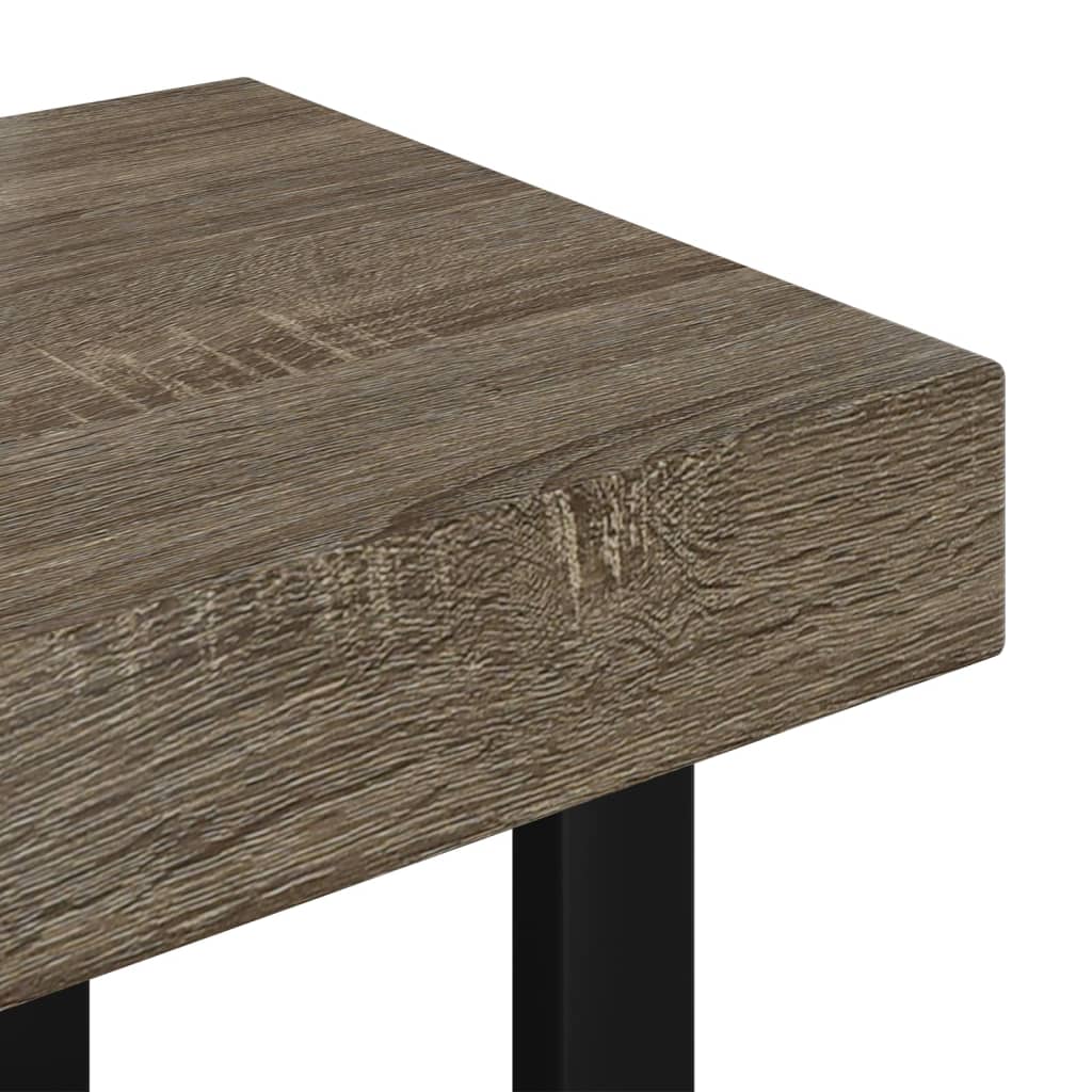 Coffee table, grey and black, 90x45x40cm, MDF and iron