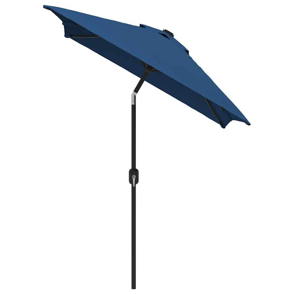 Outdoor sun umbrella with metal pole, blue, 300x200cm
