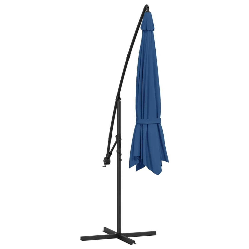 Gembinis sodo skėtis su aliuminiu stulpu, mėlynas, 350cm