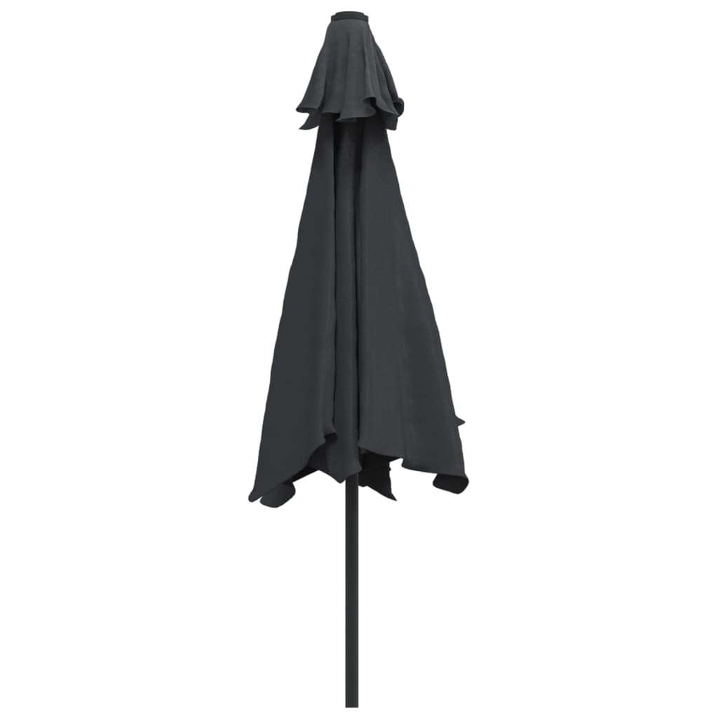 Dārza saulessargs LED BECKETT, melns, 300x225 cm