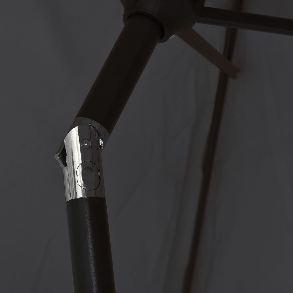 Dārza saulessargs LED BECKETT, melns, 300x225 cm