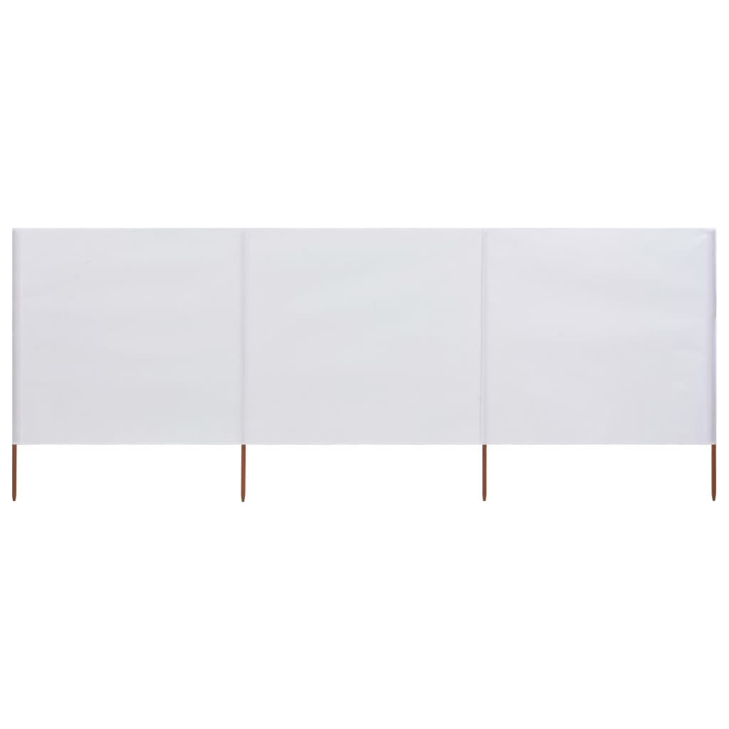 Uždanga nuo vėjo, 3 plokštės, smėlio balta, 400x80cm, audinys