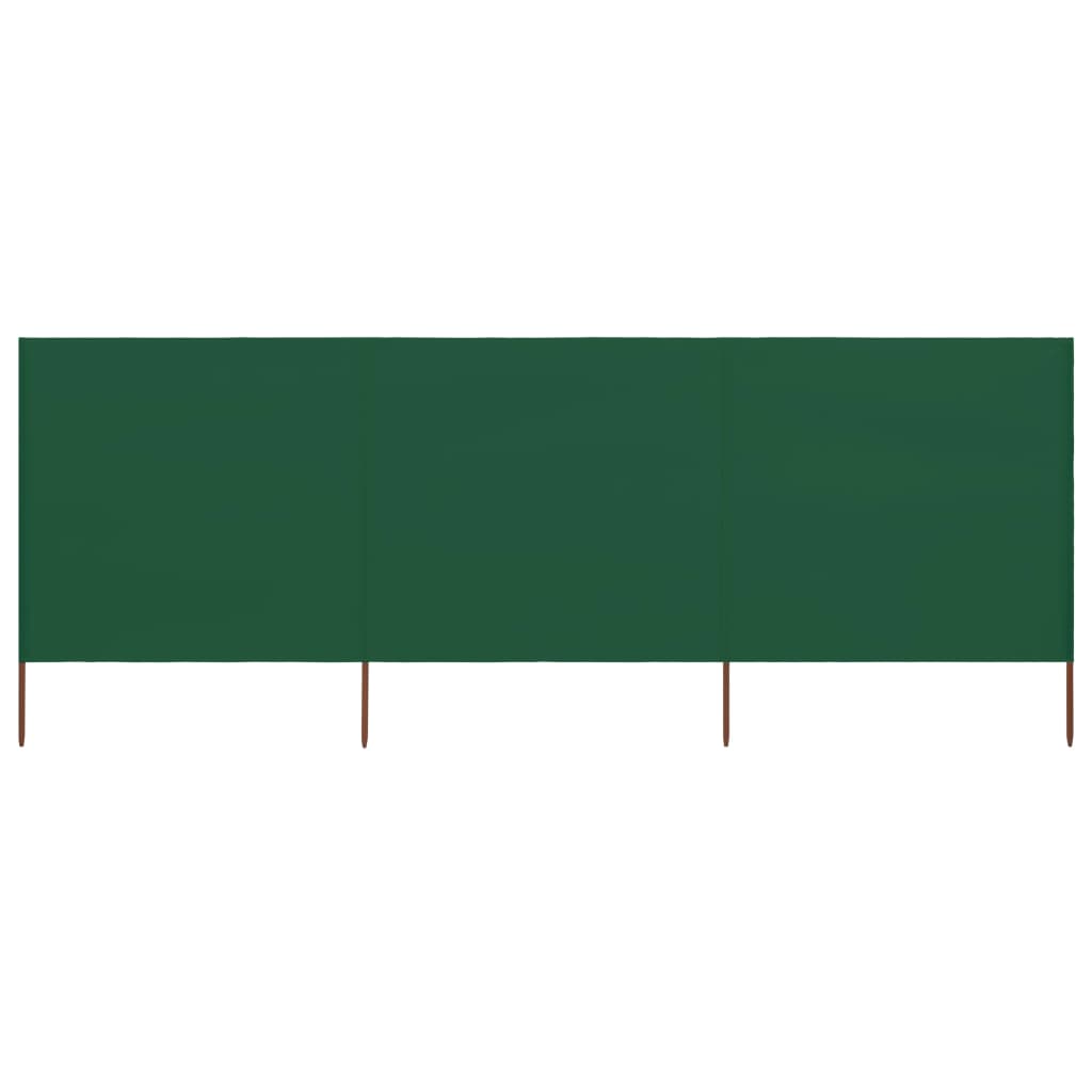 Uždanga nuo vėjo, 3 plokštės, žalios spalvos, 400x80cm, audinys