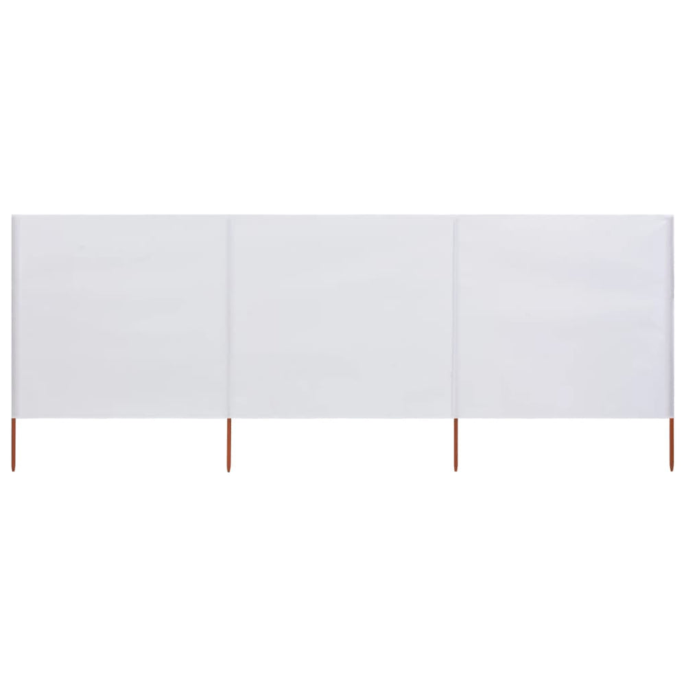 Uždanga nuo vėjo, 3 plokštės, smėlio balta, 400x160cm, audinys