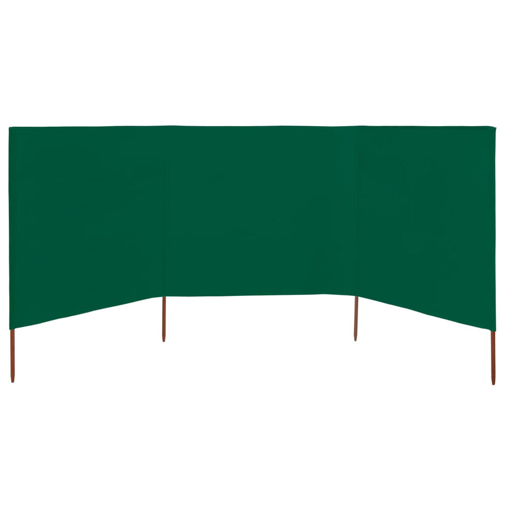 Uždanga nuo vėjo, 3 plokštės, žalia, 400x160cm, audinys