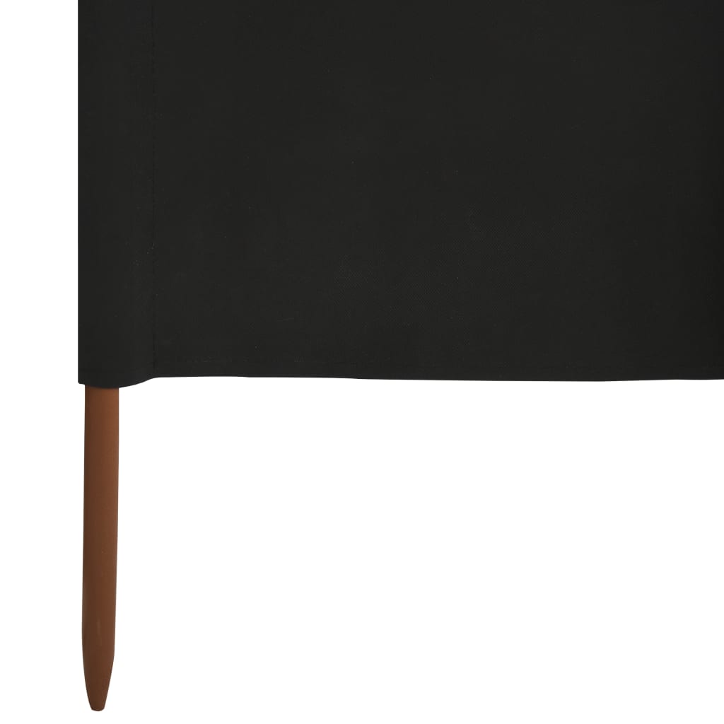 Uždanga nuo vėjo, 3 plokštės, juoda, 400x160cm, audinys