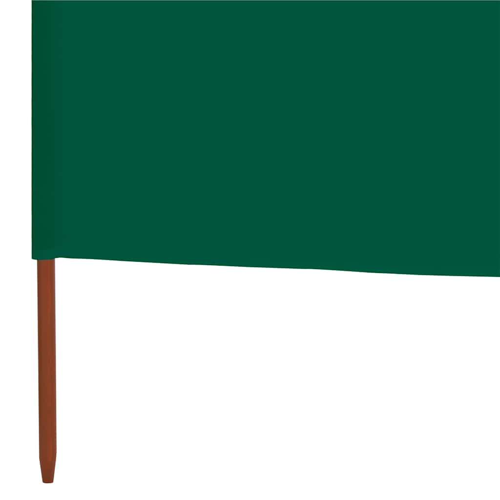Vēja aizsegs, 5 paneļi, zaļš, 600x80cm, audums