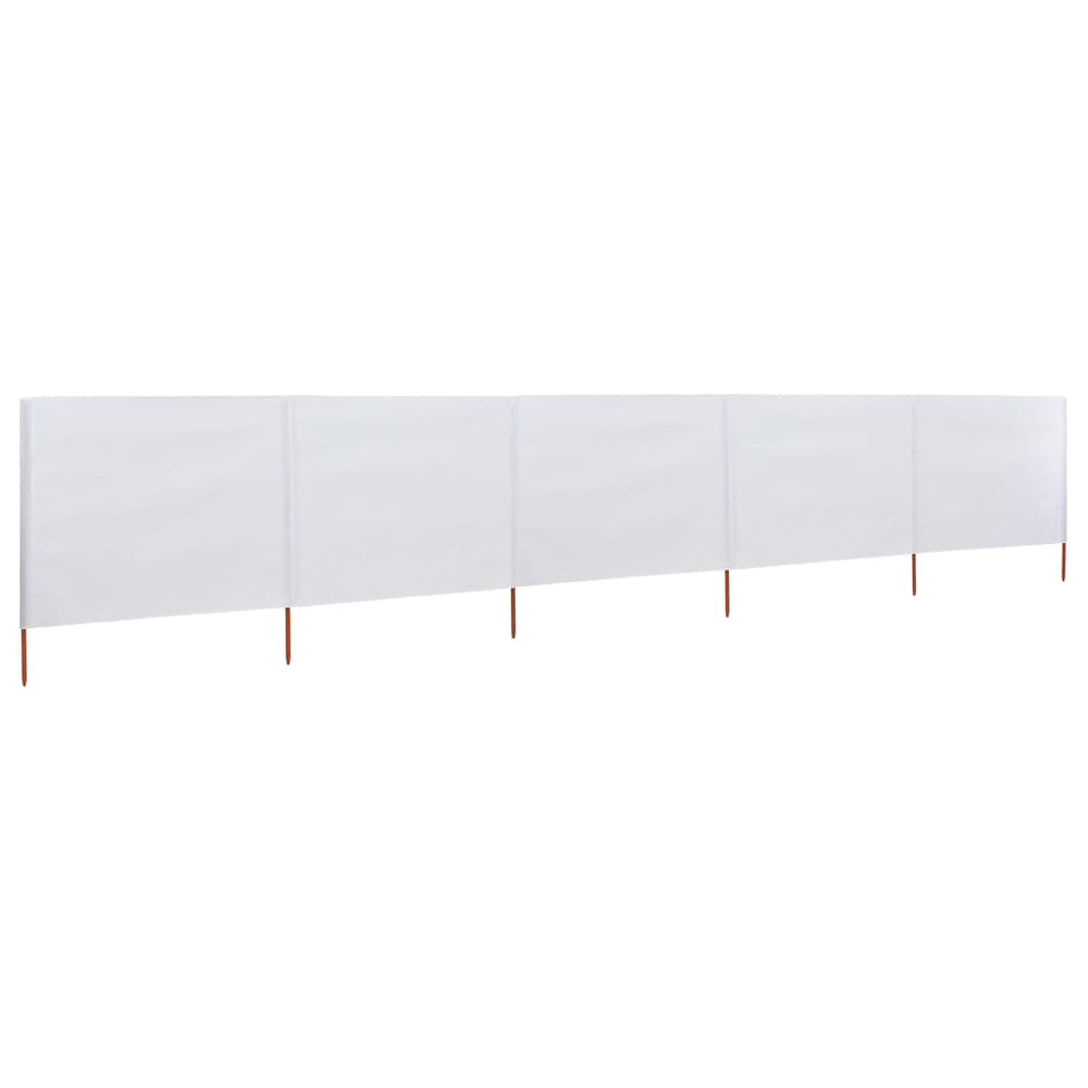 Uždanga nuo vėjo, 5 plokštės, smėlio balta, 600x120cm, audinys
