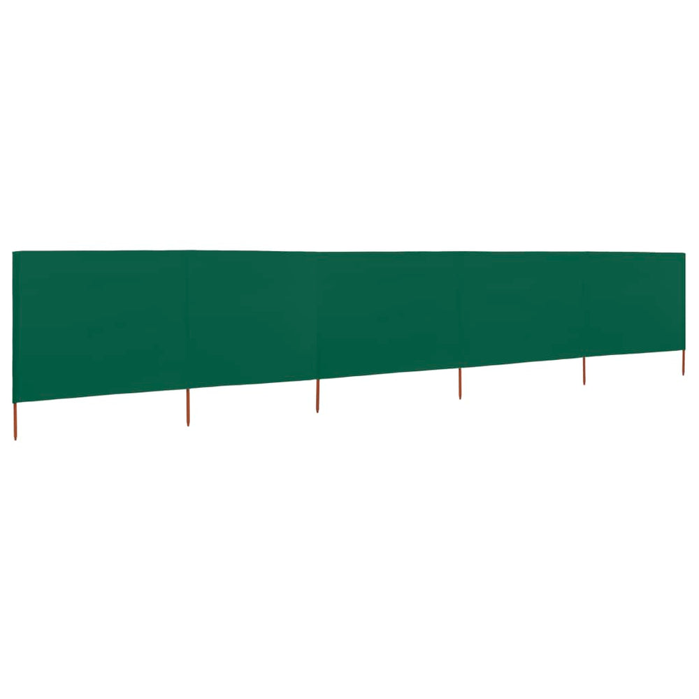 Uždanga nuo vėjo, 5 plokštės, žalia, 600x160cm, audinys