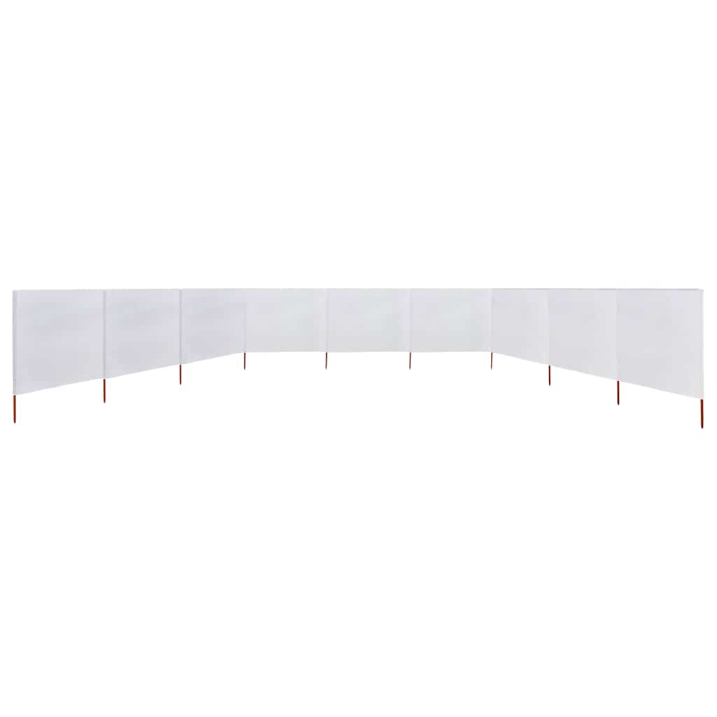 Windscreen, 9 panels, sand white, 1200x120cm, fabric