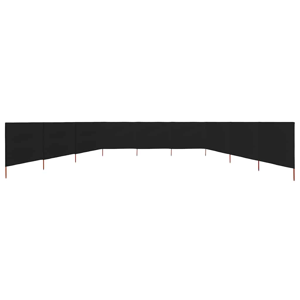 Windbreak, 9 panels, black, 1200x160cm, fabric